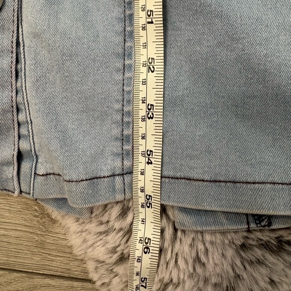 Fashion Nova Washed Denim Maxi Dress Small Button Front Belted Light Wash Chic - Picture 10 of 11